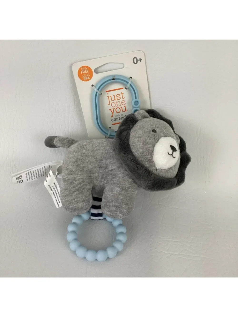 Carter's Just One You Receiving Blanket Set Plush Teether Rattle Clip Animal New